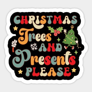 Christmas trees and presents please Sticker